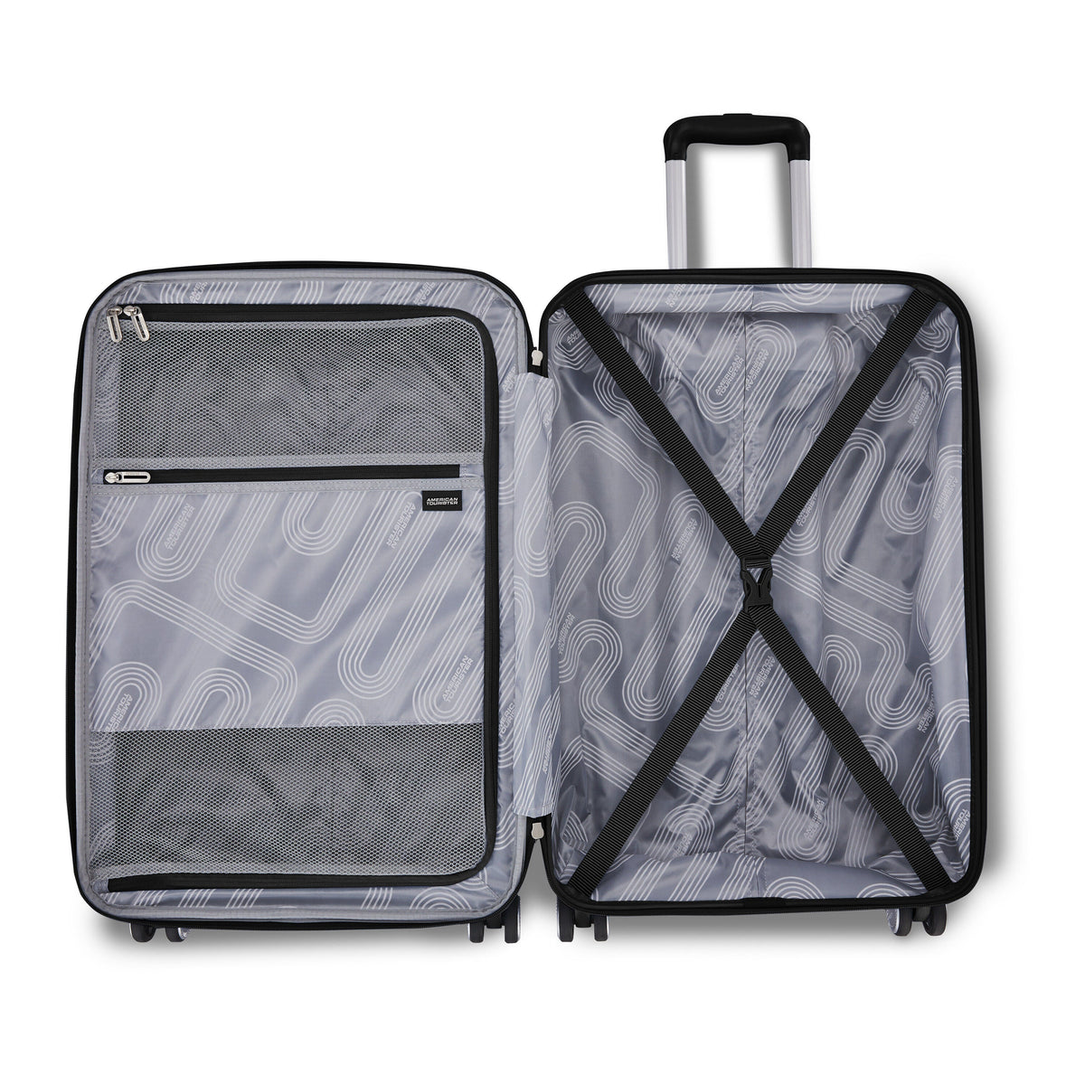 American Tourister Stratum 3.0 2 Piece Set (CO/L) in the color Black.