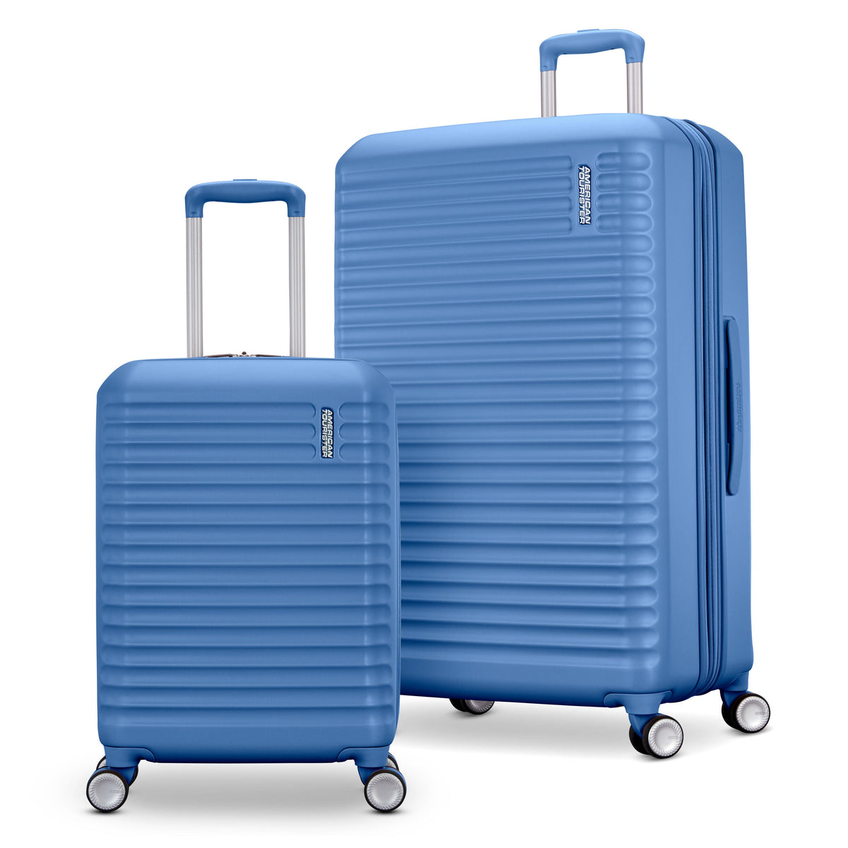 American Tourister Stratum 3.0 2 Piece Set (CO/L) in the color Elemental Blue.