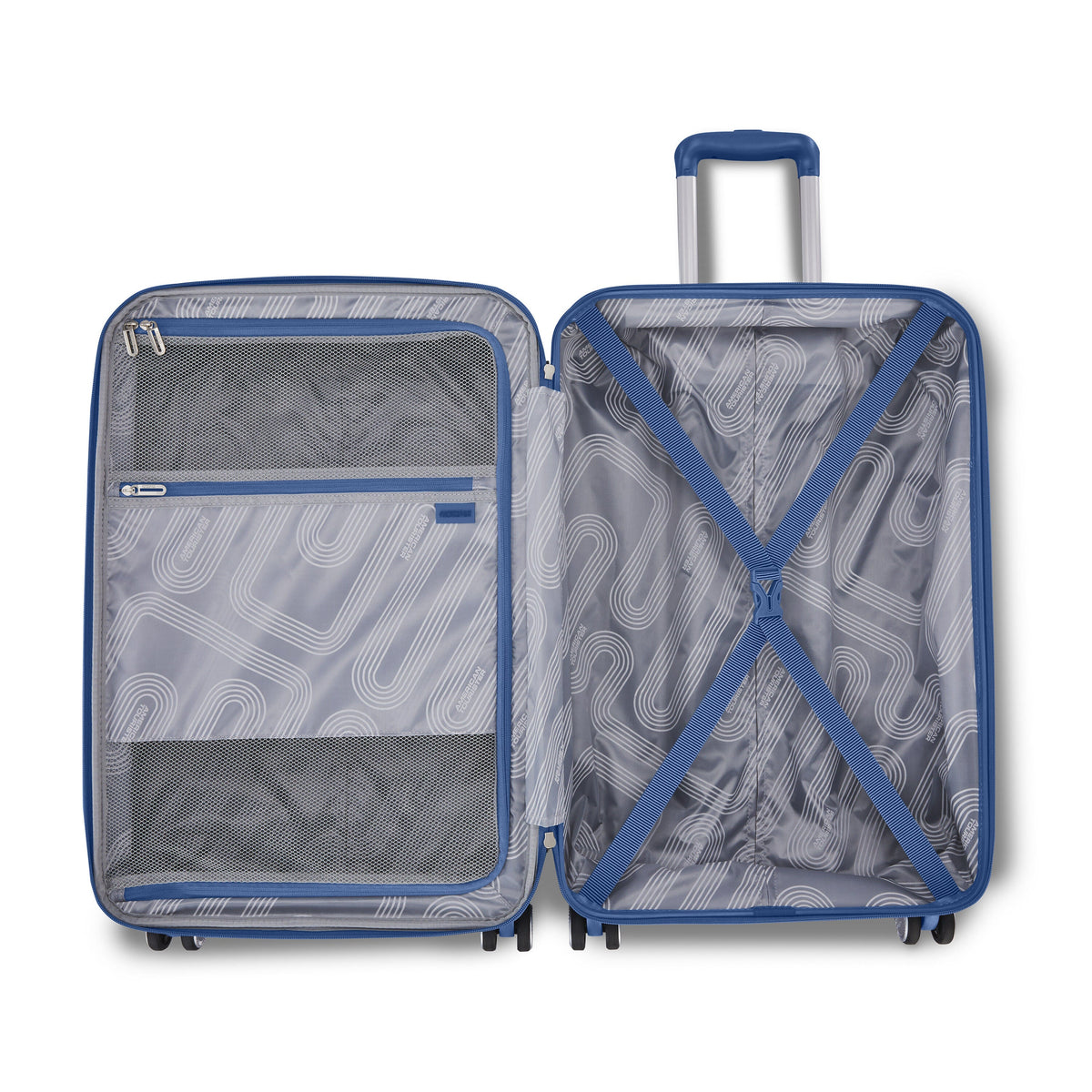 American Tourister Stratum 3.0 2 Piece Set (CO/L) in the color Elemental Blue.