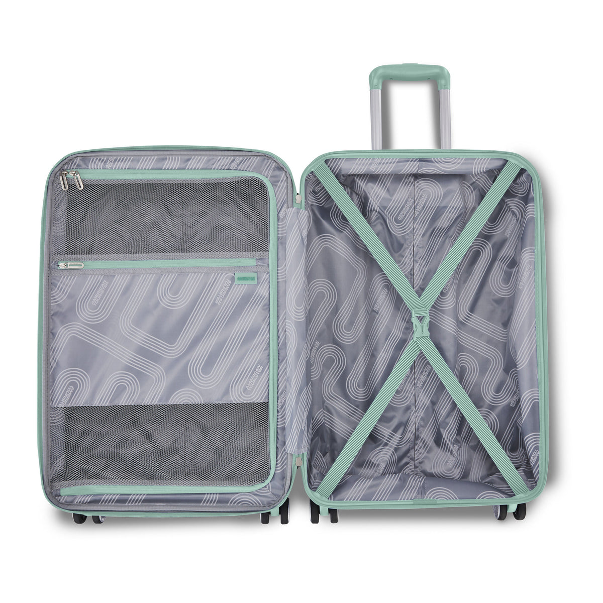 American Tourister Stratum 3.0 2 Piece Set (CO/L) in the color Surreal Green.