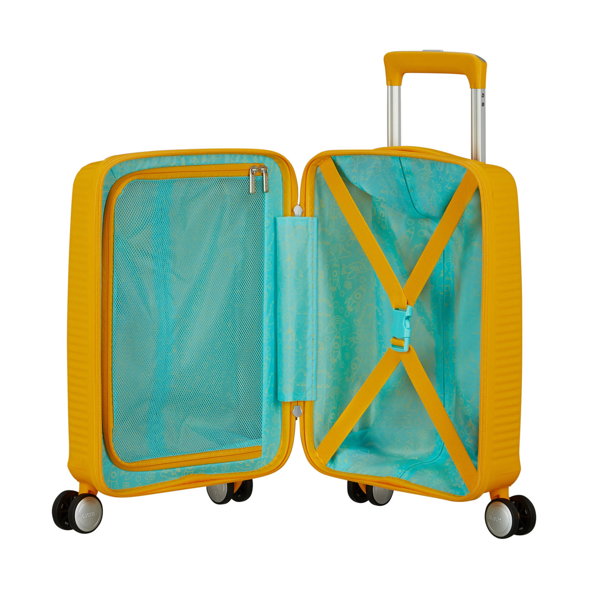 American Tourister Little Curio Spinner Carry-On™ Kids in the color Golden Yellow.