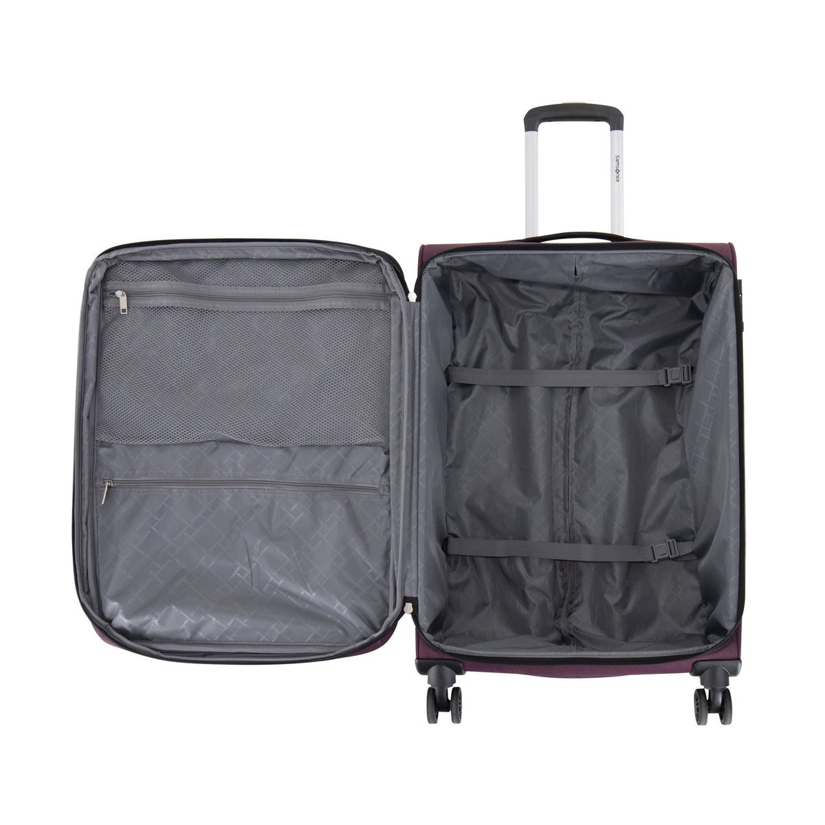 Samsonite Allerton Super Lite DLX 3 Piece Set in the color Burgundy.