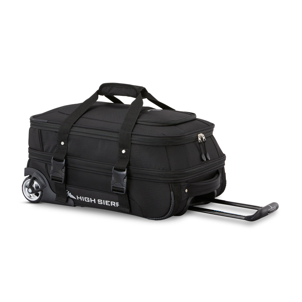 High Sierra Pendall Carry-On Wheeled Duffle in the color Black.