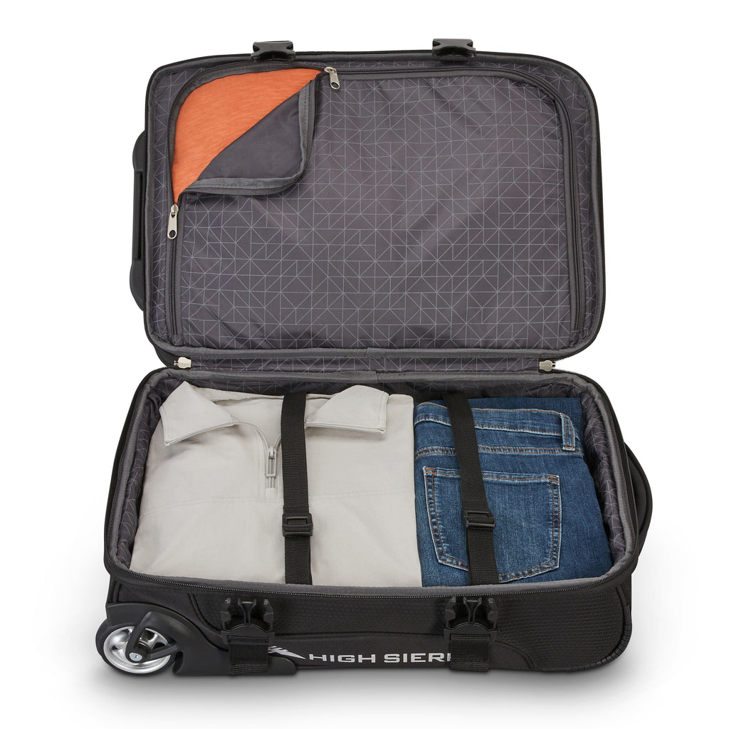 High Sierra Pendall Carry-On Wheeled Duffle in the color Black.