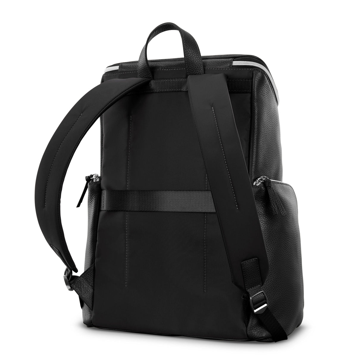 Samsonite Mobile Solution 2 Leather Deluxe Backpack in the color Black.