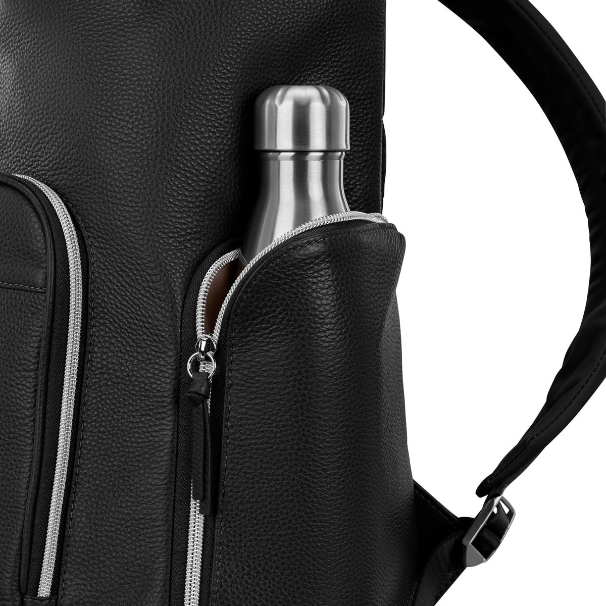 Samsonite Mobile Solution 2 Leather Deluxe Backpack in the color Black.