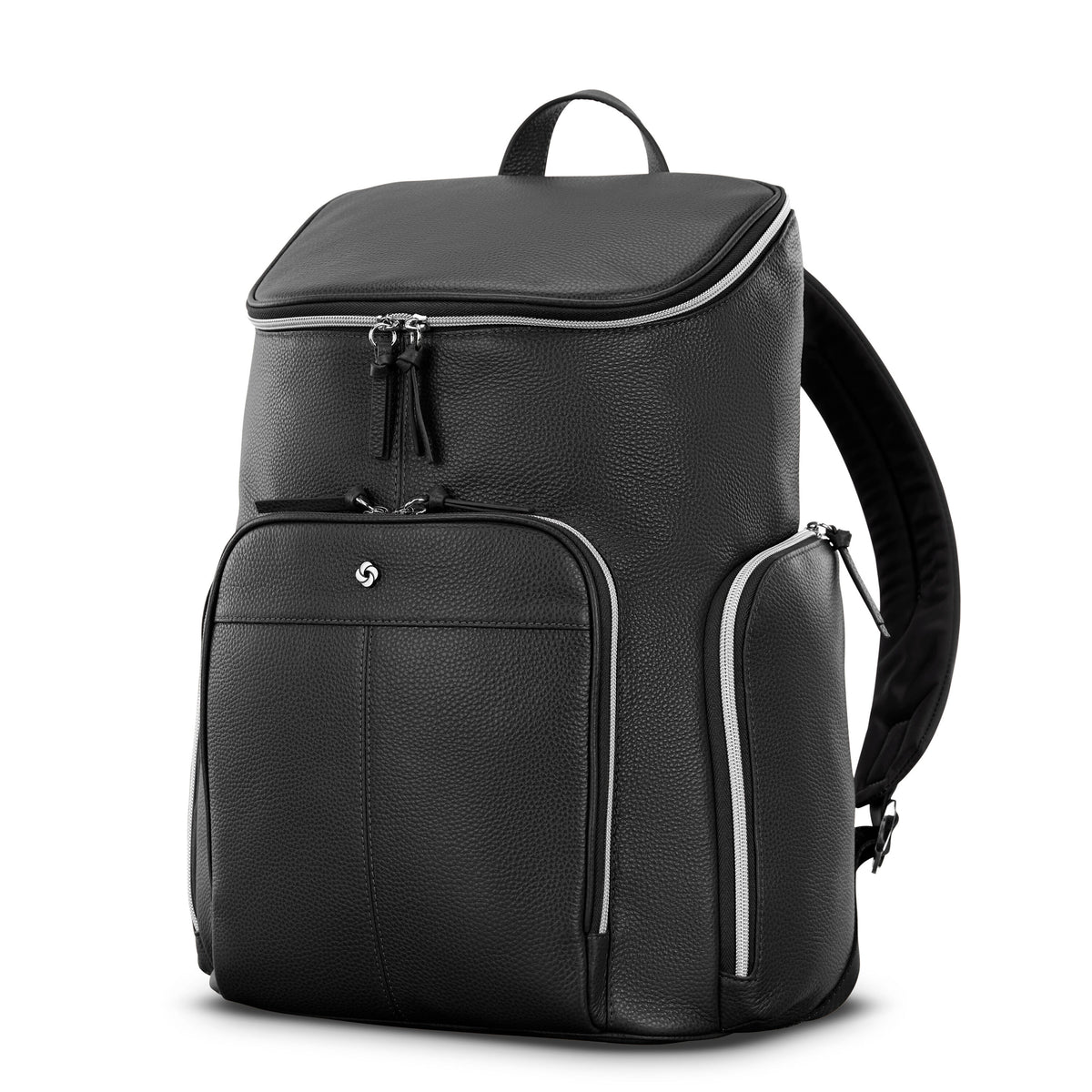 Samsonite Mobile Solution 2 Leather Deluxe Backpack in the color Black.