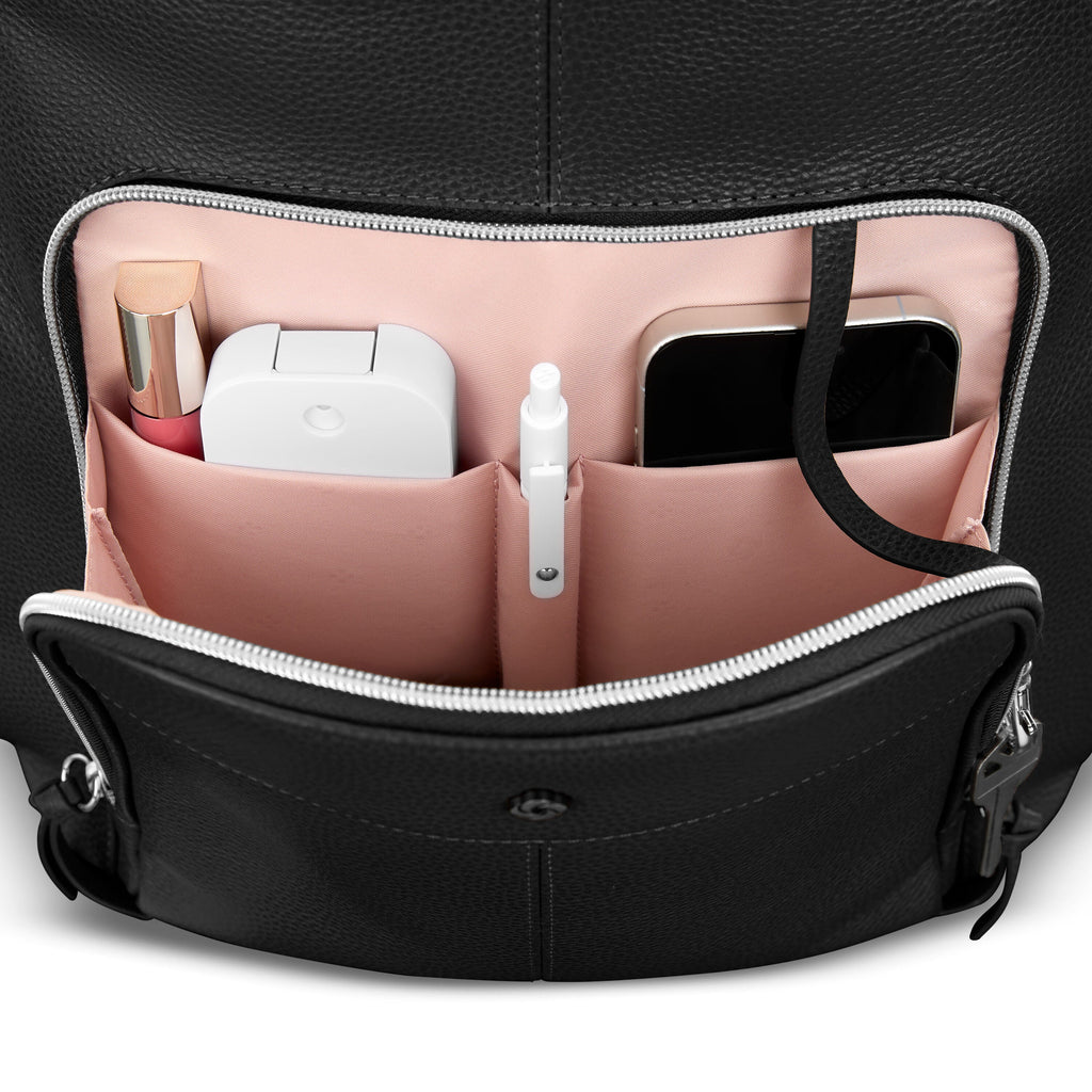 Samsonite Mobile Solution 2 Leather Deluxe Backpack in the color Black.