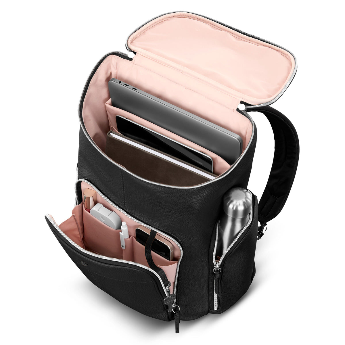 Samsonite Mobile Solution 2 Leather Deluxe Backpack in the color Black.