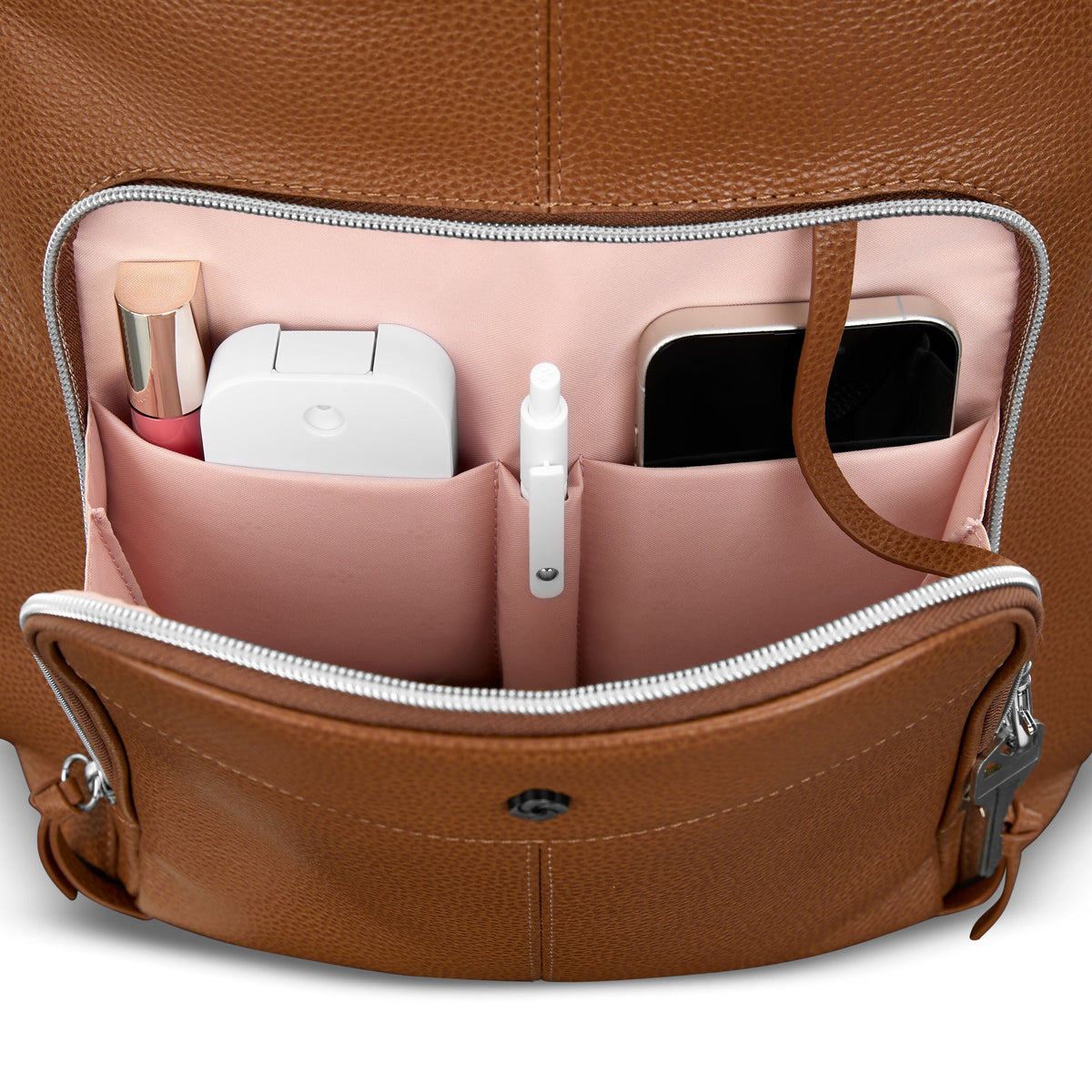 Samsonite Mobile Solution 2 Leather Deluxe Backpack in the color Cognac.