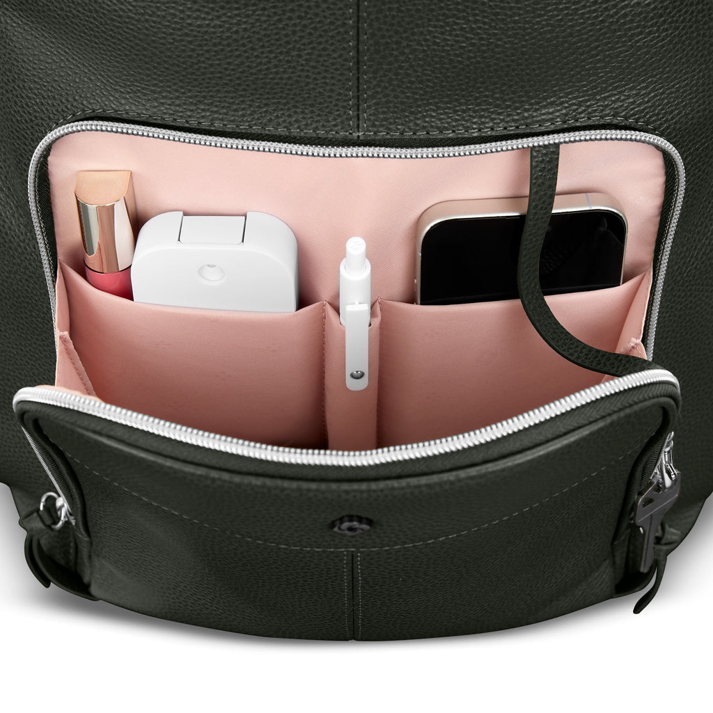 Samsonite Mobile Solution 2 Leather Deluxe Backpack in the color Olive.