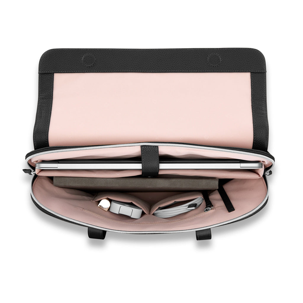 Samsonite Mobile Solution 2 Leather Convertible Brief in the color Black.
