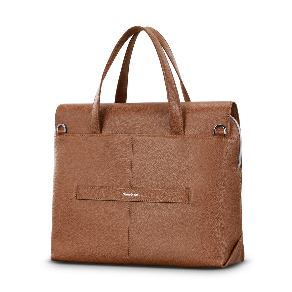 Samsonite Mobile Solution 2 Leather Convertible Brief in the color Cognac.