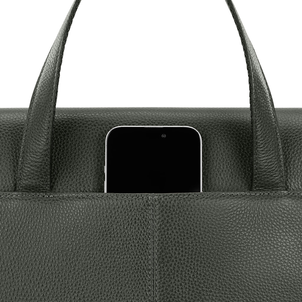 Samsonite Mobile Solution 2 Leather Convertible Brief in the color Olive.