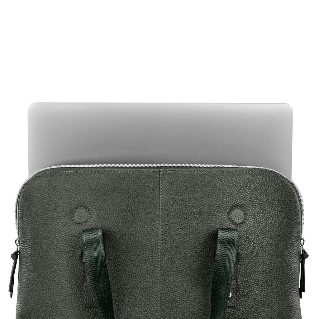 Samsonite Mobile Solution 2 Leather Convertible Brief in the color Olive.