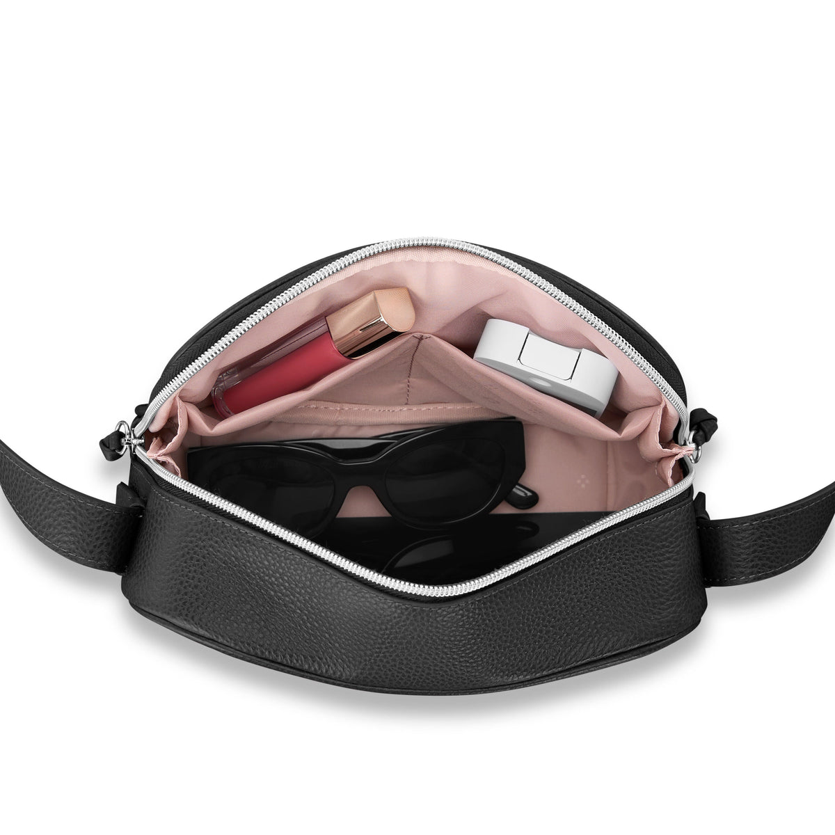 Samsonite Mobile Solution 2 Leather RFID Crossbody in the color Black.