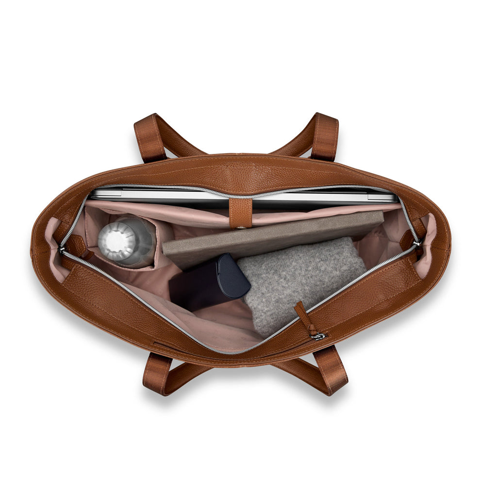 Samsonite Mobile Solution 2 Leather Business Tote in the color Cognac.