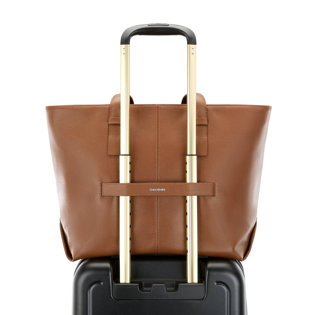 Samsonite Mobile Solution 2 Leather Business Tote in the color Cognac.