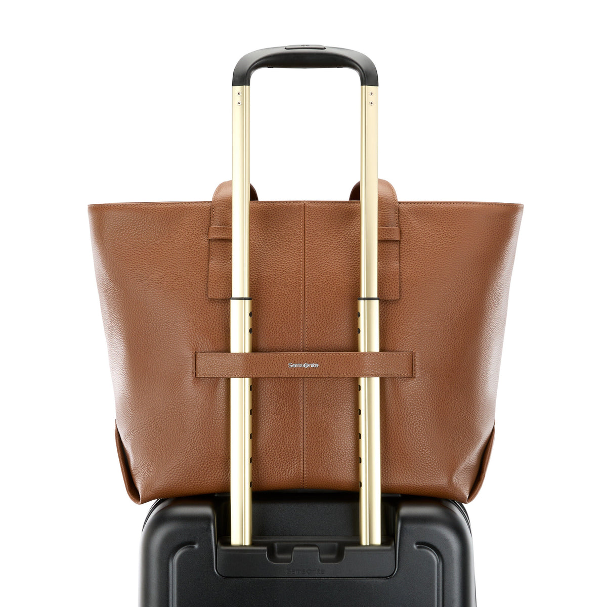 Samsonite Mobile Solution 2 Leather Business Tote in the color Cognac.