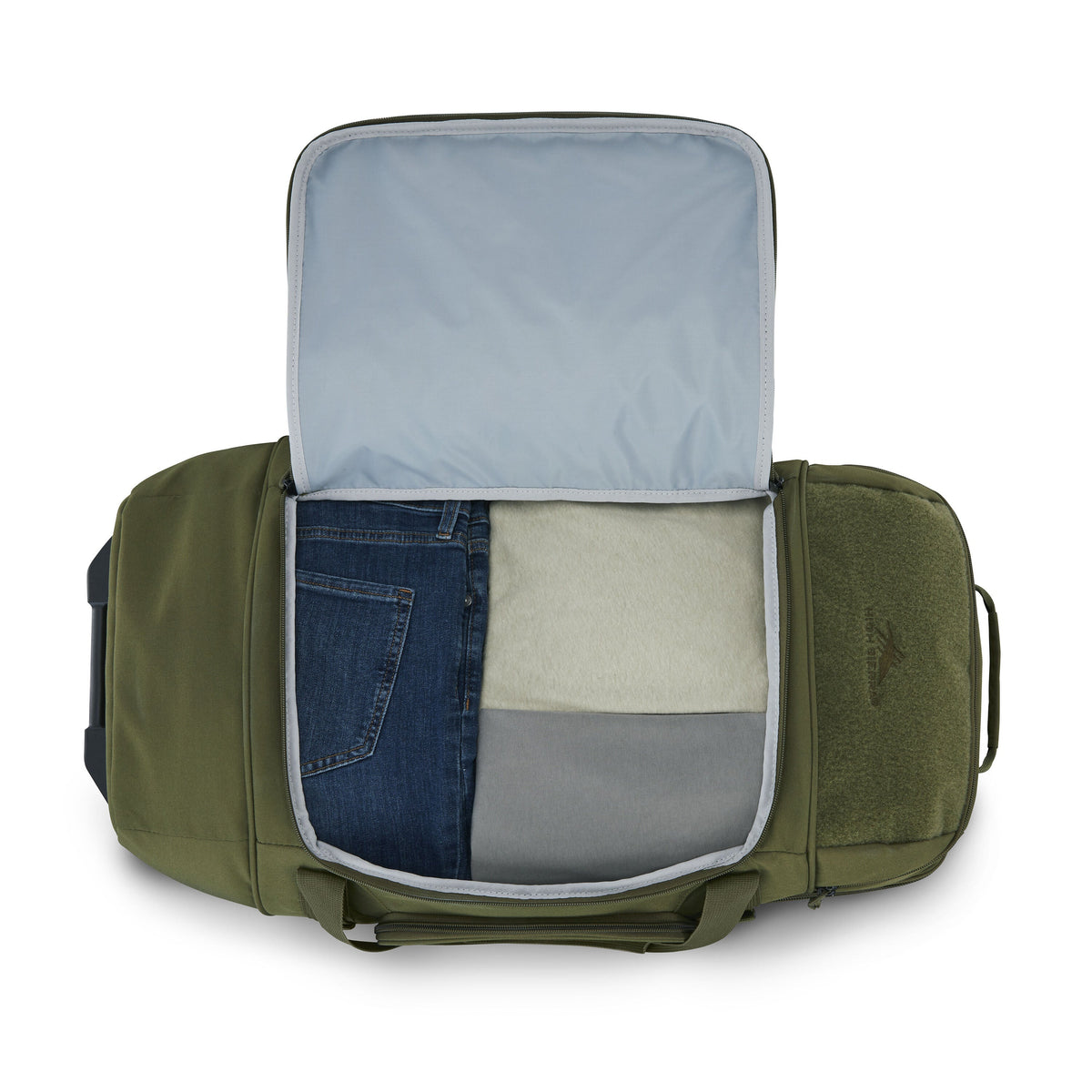 High Sierra Pathsetter 28" Wheeled Duffle in the color Moss.