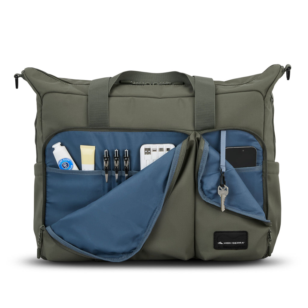 High Sierra Lineage Tote Bag in the color Olive.