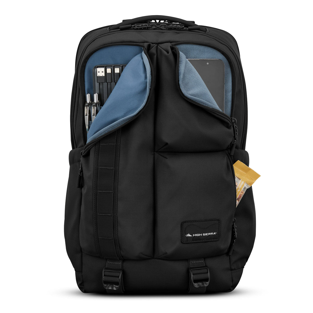 High Sierra Lineage Backpack in the color Black.