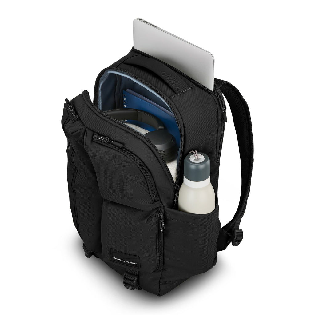 High Sierra Lineage Backpack in the color Black.