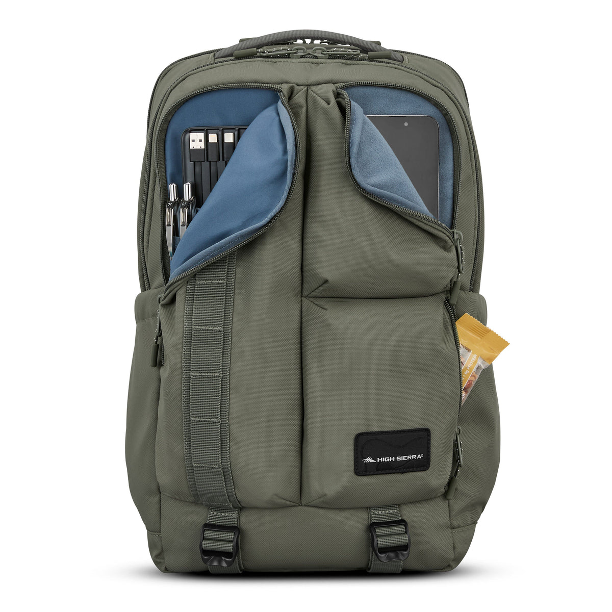 High Sierra Lineage Backpack in the color Olive.