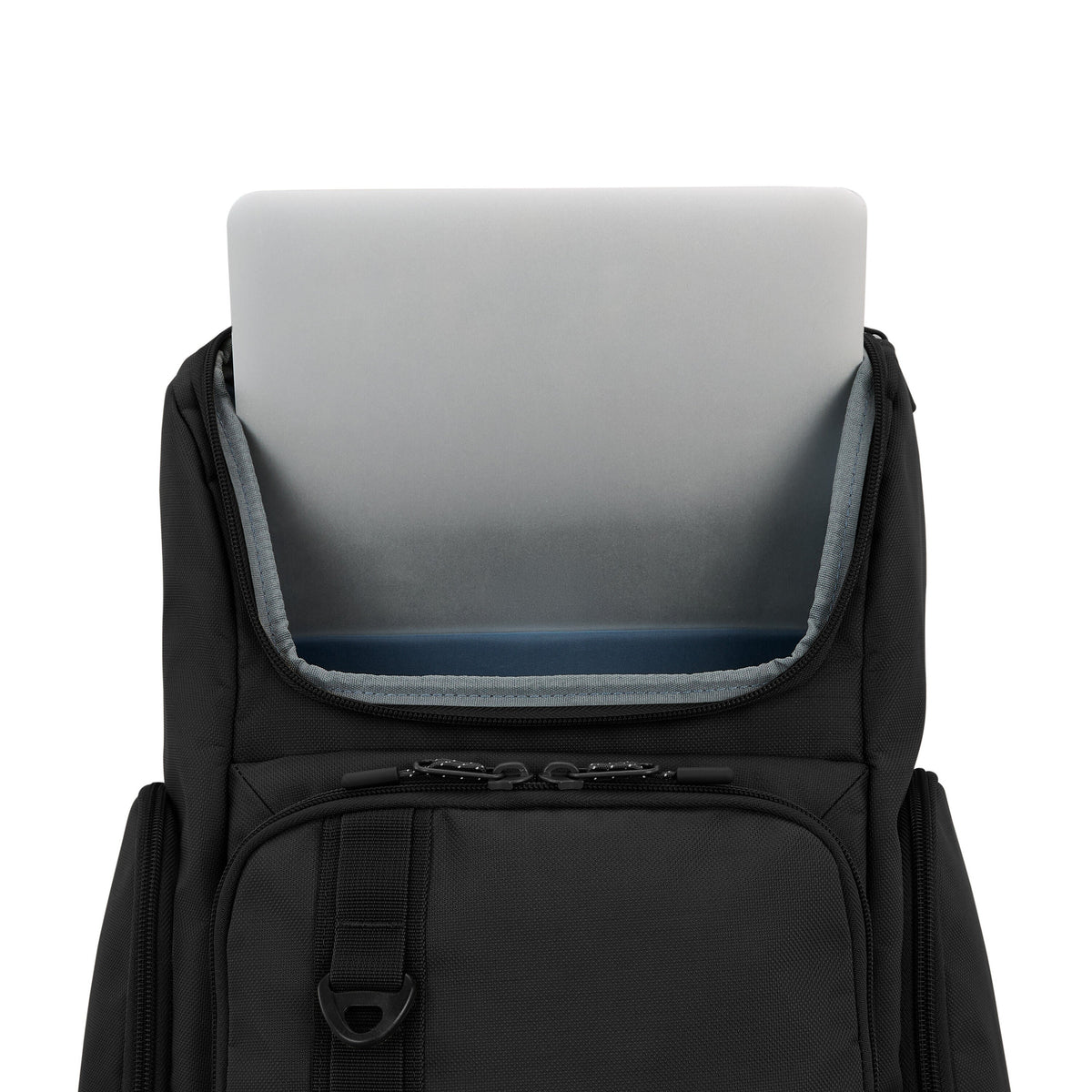 High Sierra Lineage Flap Backpack in the color Black.