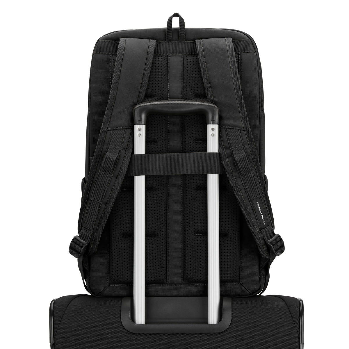 High Sierra Lineage Travel Backpack in the color Black.
