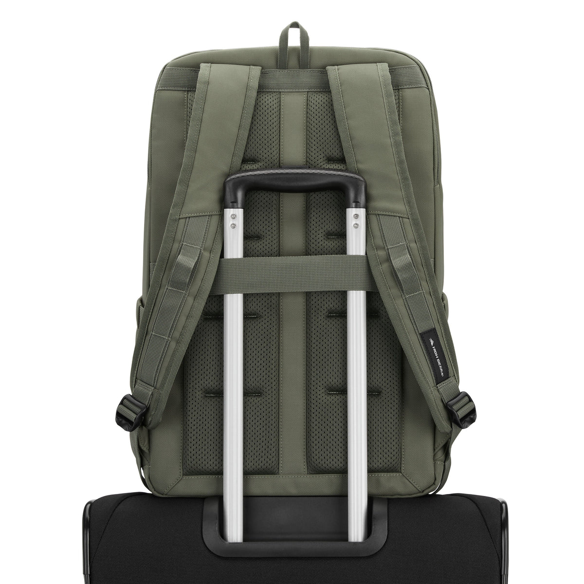 High Sierra Lineage Travel Backpack in the color Olive.