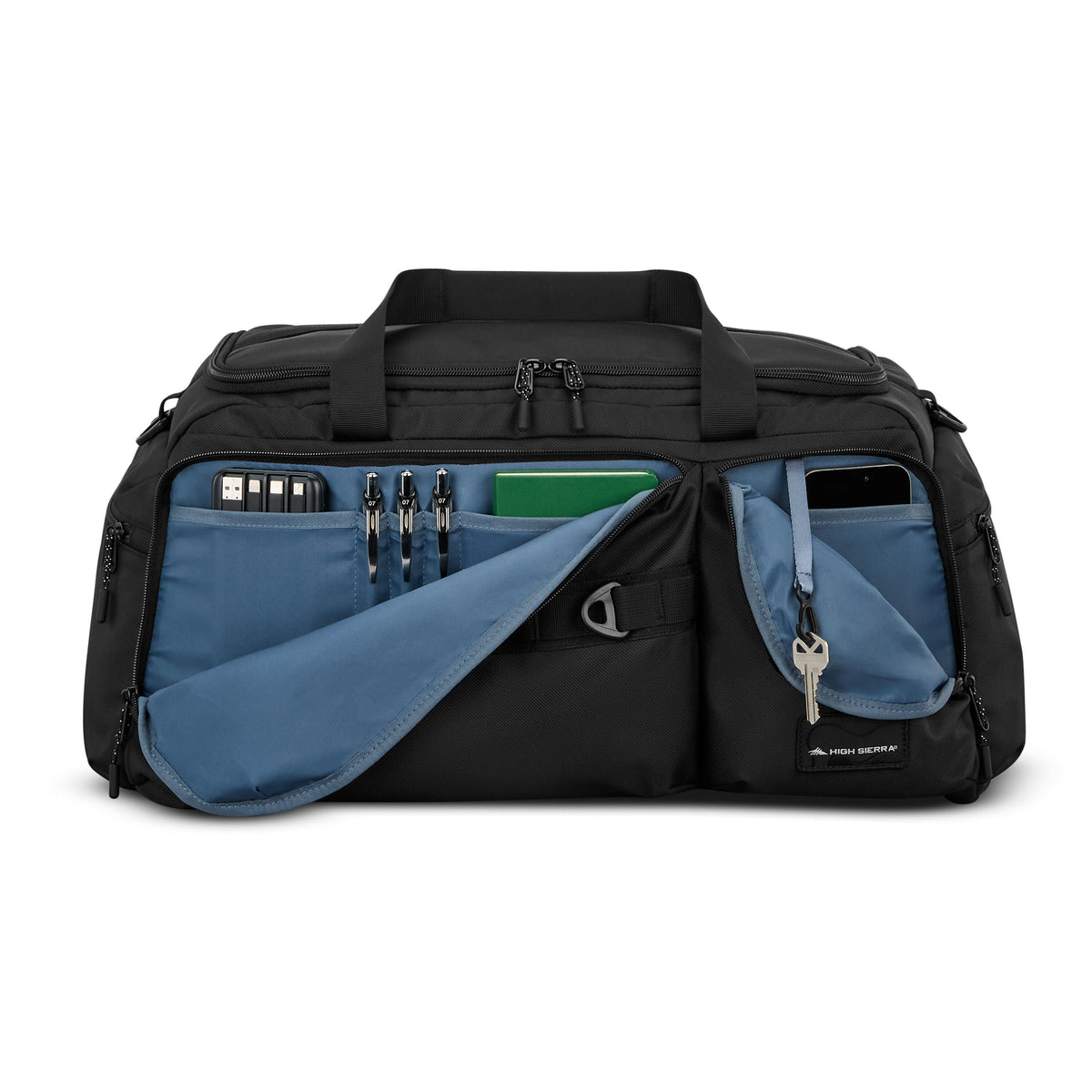 High Sierra Lineage Duffle in the color Black.