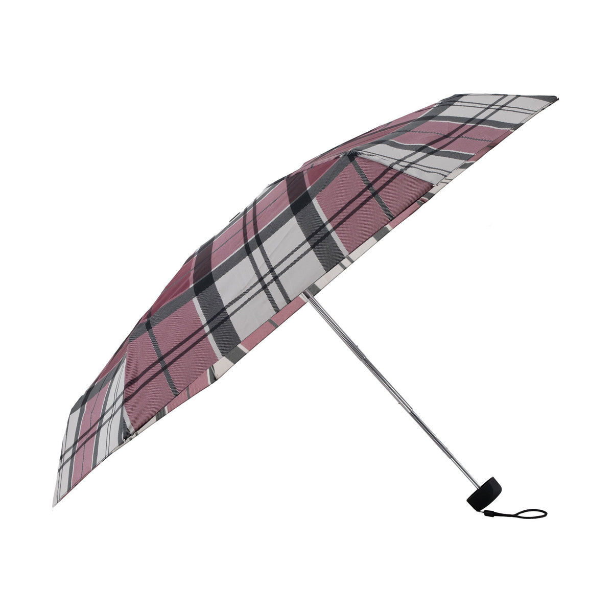 Samsonite Manual Flat Umbrella in the color Garnet Red Check.