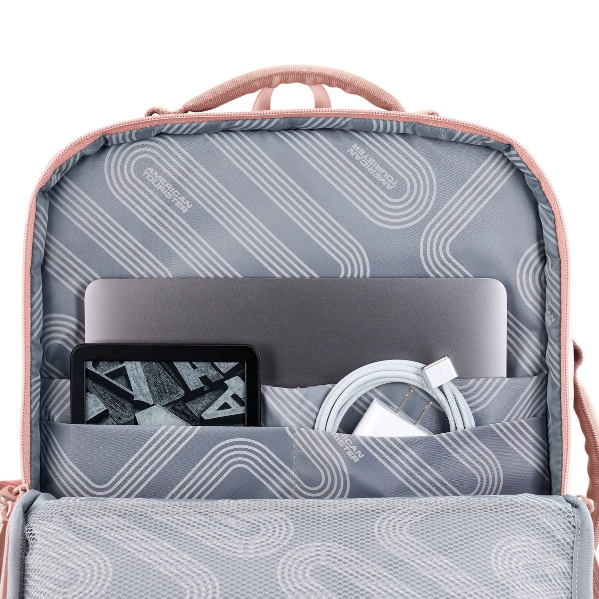 American Tourister Stratum 3.0 Travel Backpack in the color Pink Blush.