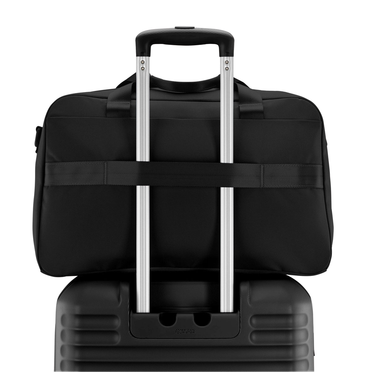 American Tourister Stratum 3.0 Convertible Weekender in the color Black.