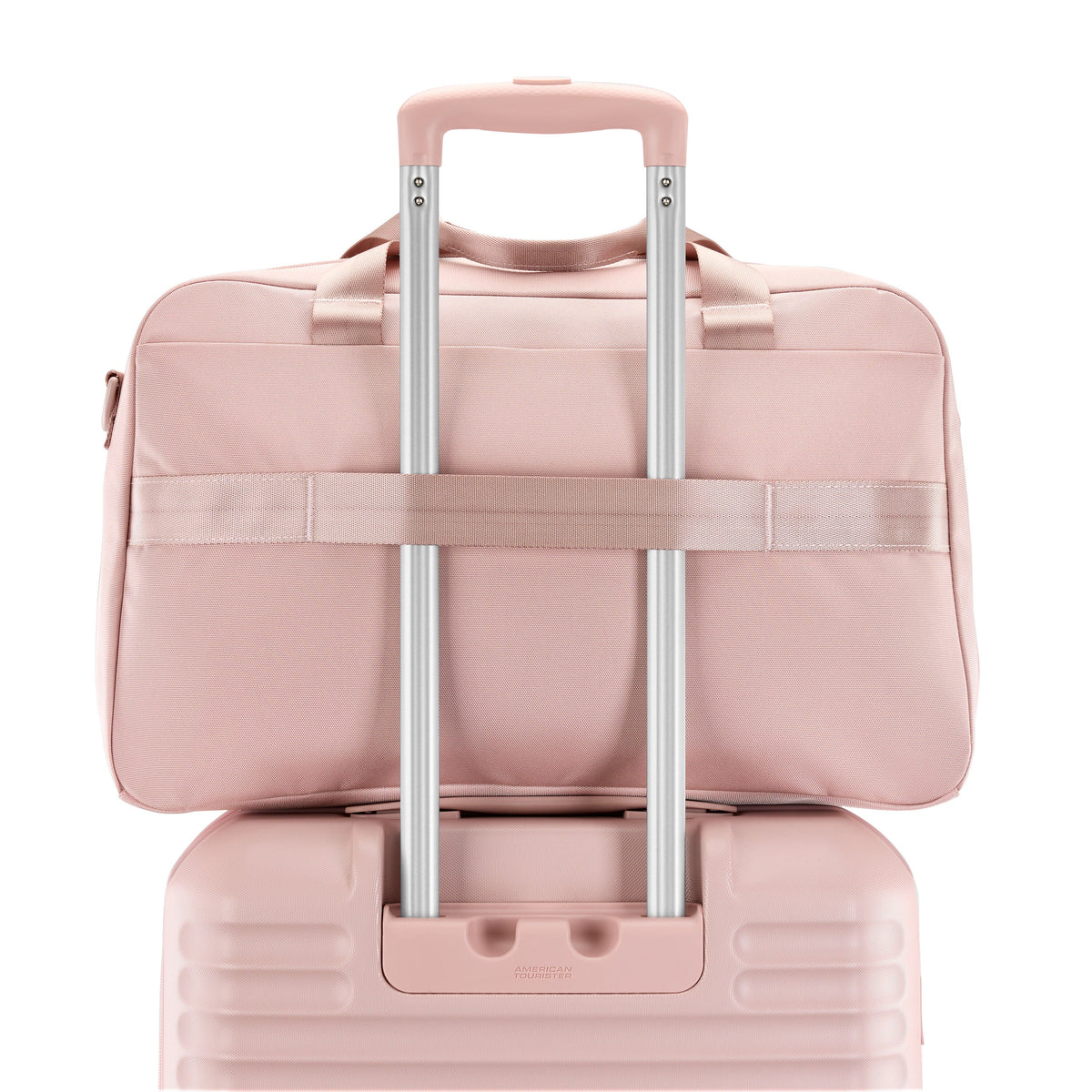 American Tourister Stratum 3.0 Convertible Weekender in the color Pink Blush.