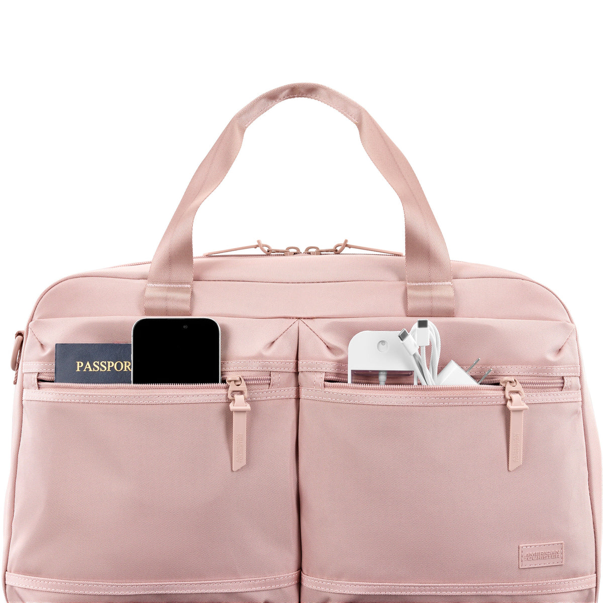 American Tourister Stratum 3.0 Convertible Weekender in the color Pink Blush.