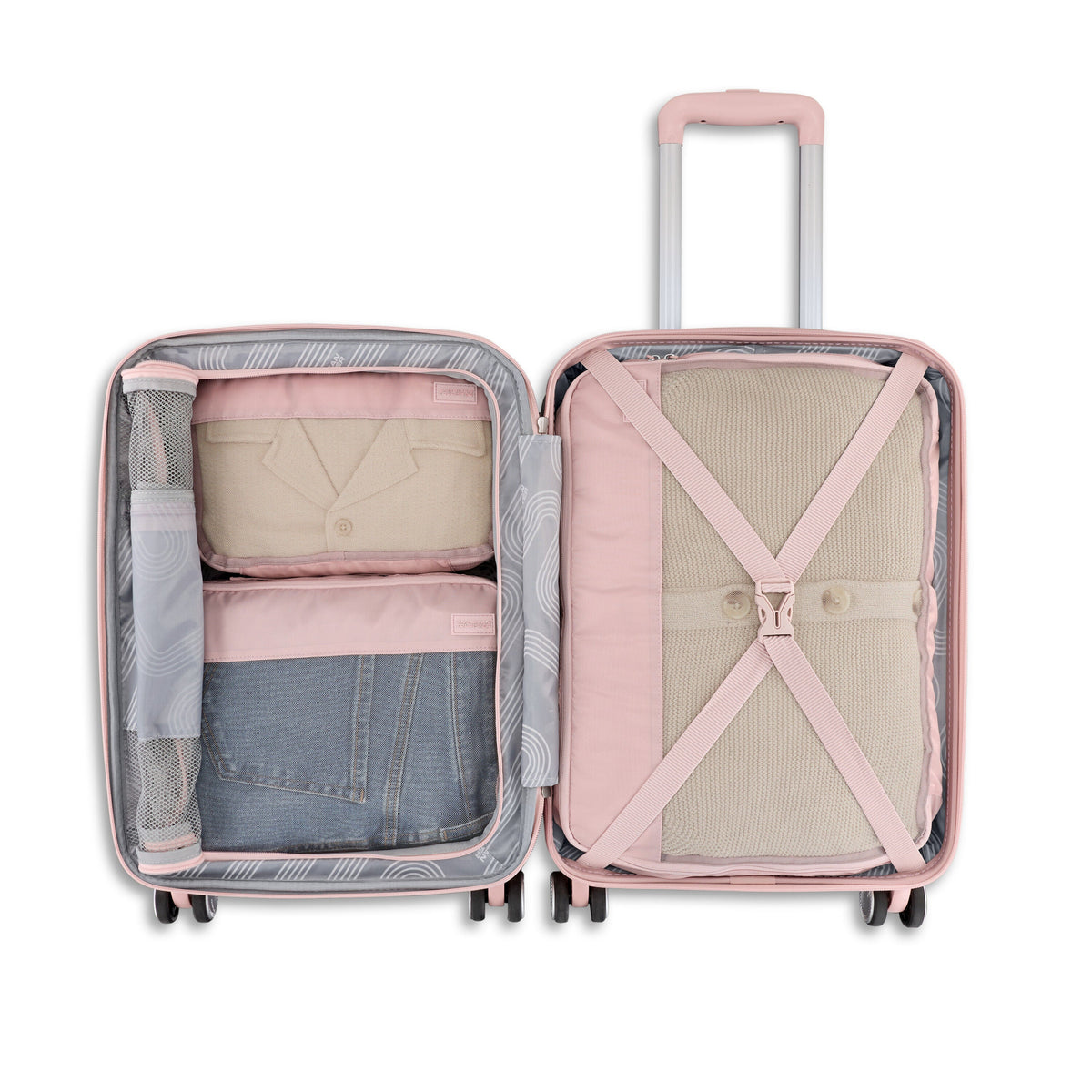 American Tourister Stratum 3.0 3 Piece Packing Cubes in the color Pink Blush.