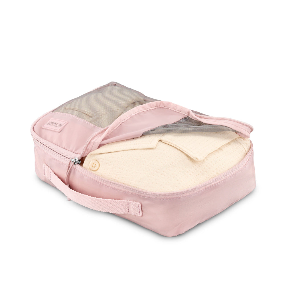 American Tourister Stratum 3.0 3 Piece Packing Cubes in the color Pink Blush.