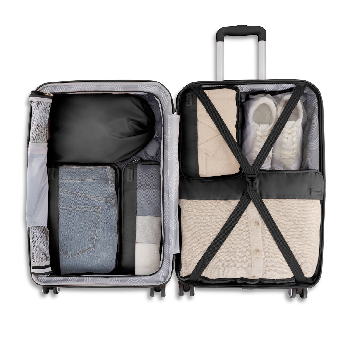 American Tourister Stratum 3.0 6 Piece Packing Cubes in the color Black.
