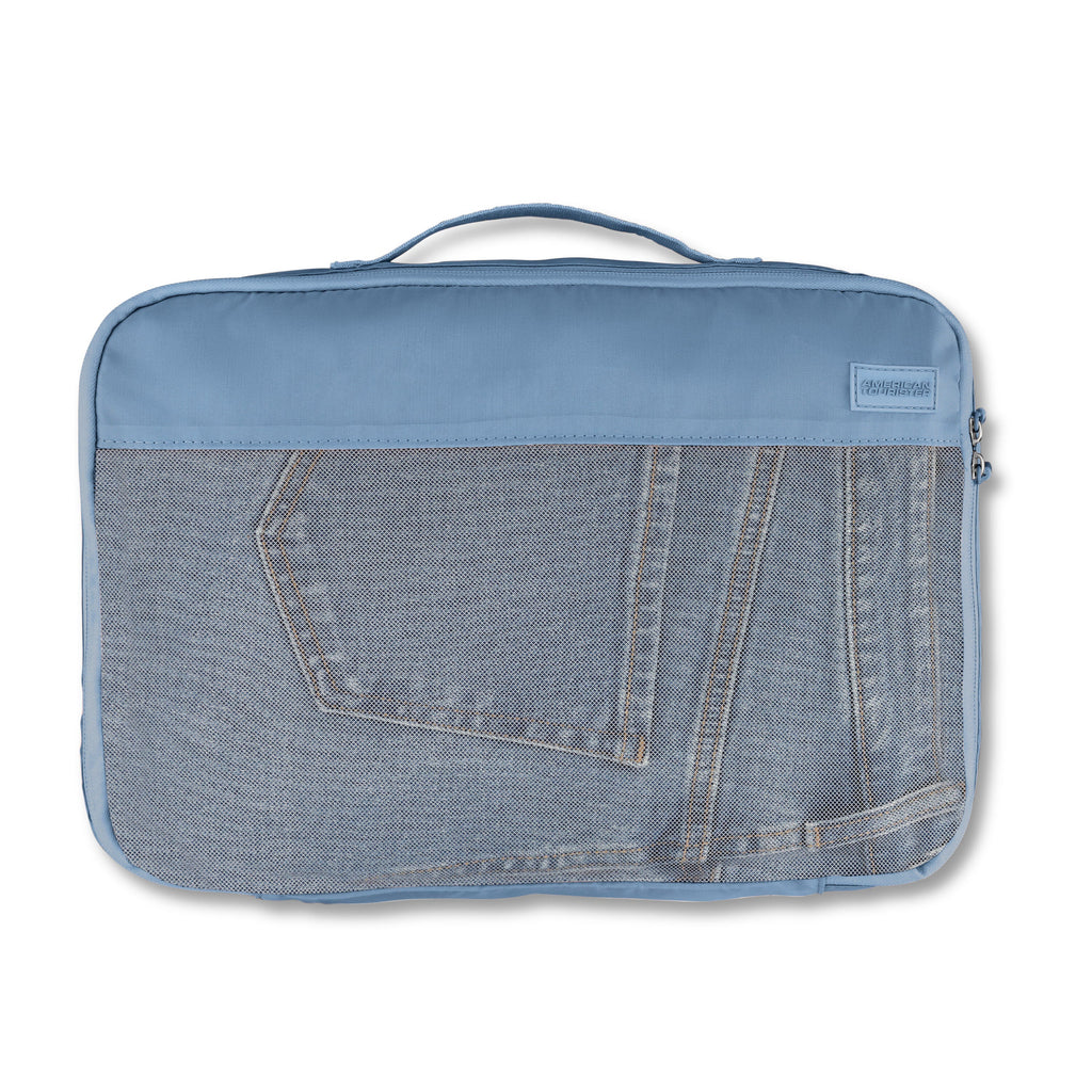 American Tourister Stratum 3.0 6 Piece Packing Cubes in the color Elemental Blue.
