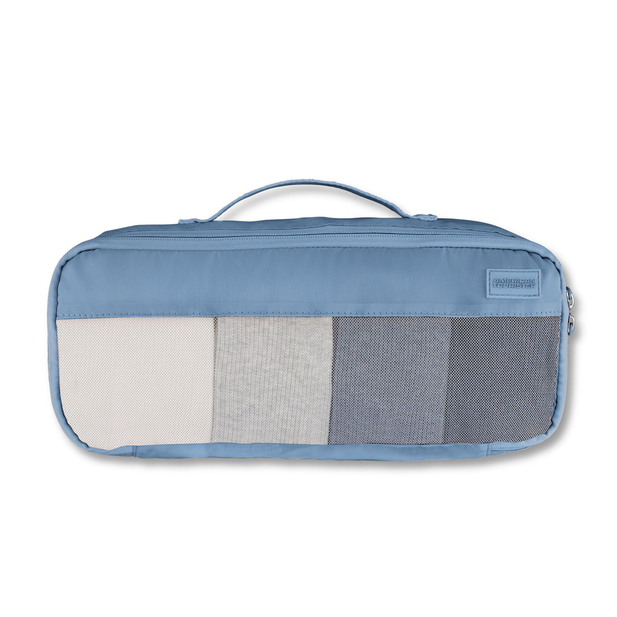 American Tourister Stratum 3.0 6 Piece Packing Cubes in the color Elemental Blue.