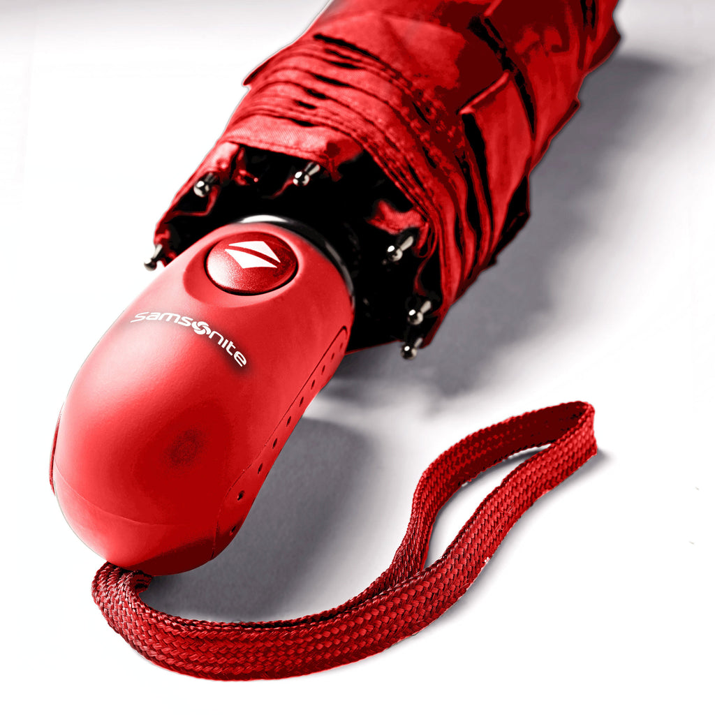 Samsonite Travel Accessories Umbrellas Windguard Auto Open/Close in the color Red.