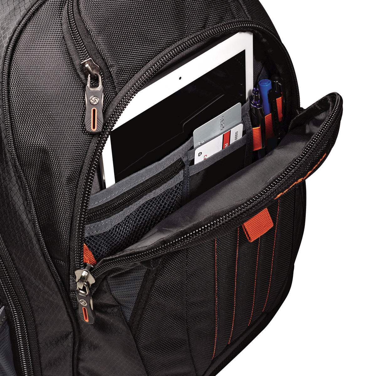 Samsonite Tectonic 2 Large Backpack in the color Black/Orange.