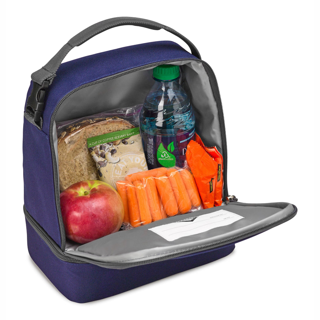 High Sierra Lunch Bags Stacked Compartment Lunch Kit in the color True Navy/Mercury.