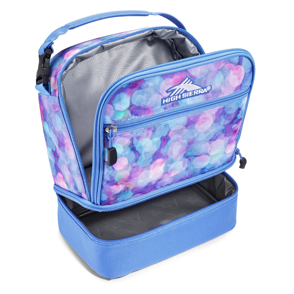 High Sierra Lunch Bags Stacked Compartment Lunch Kit in the color Shine Blue/Lapis.