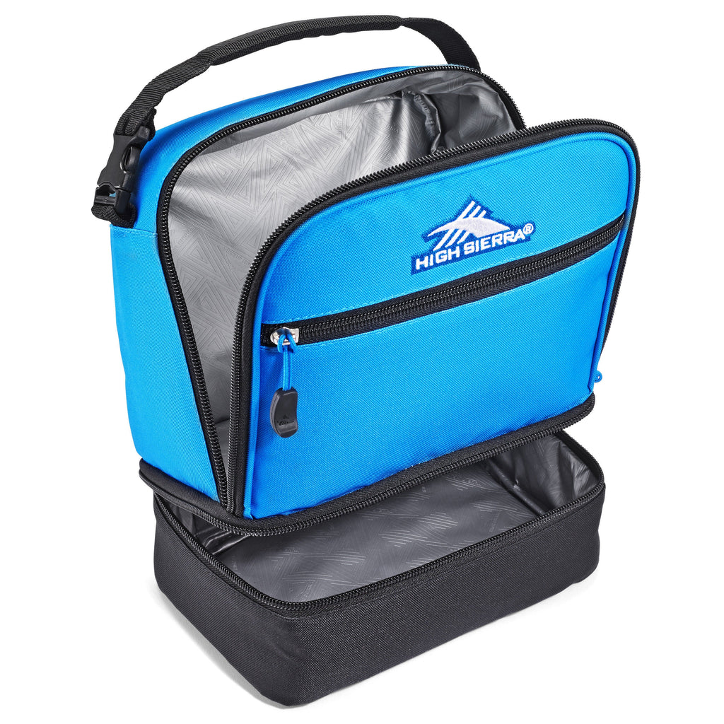 High Sierra Lunch Bags Stacked Compartment Lunch Kit in the color Sport Blue/Black.
