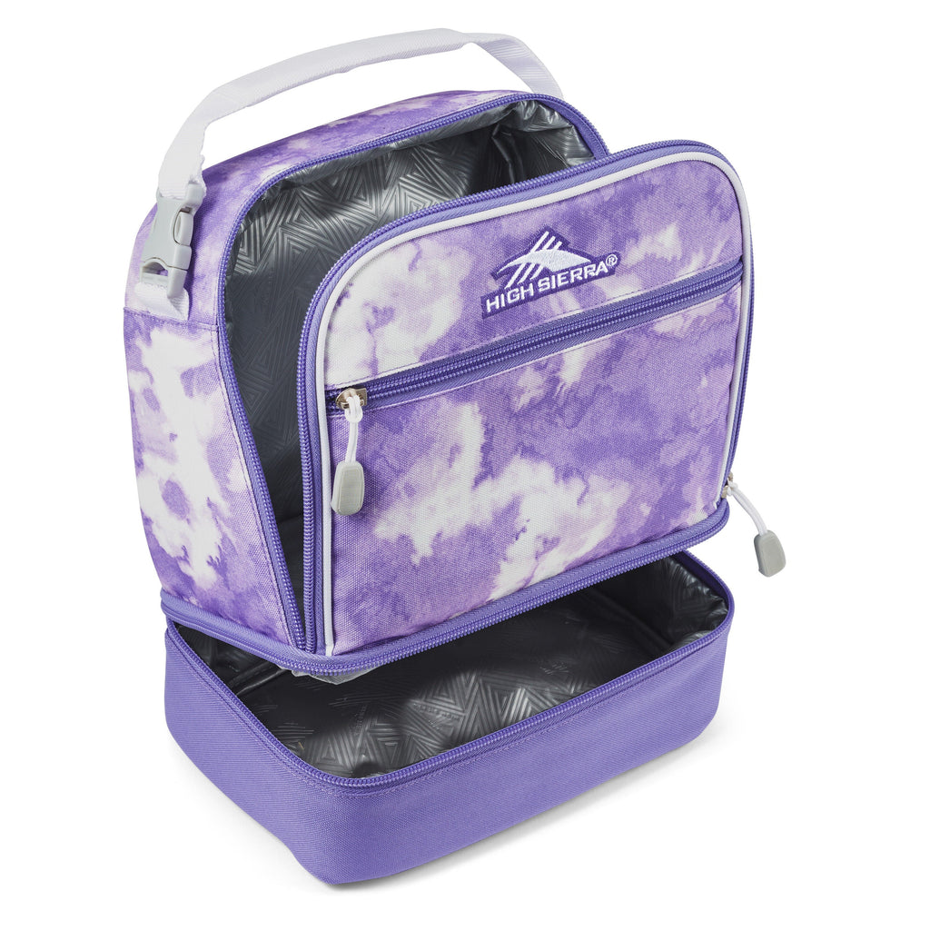 High Sierra Lunch Bags Stacked Compartment Lunch Kit in the color Tie Dye.