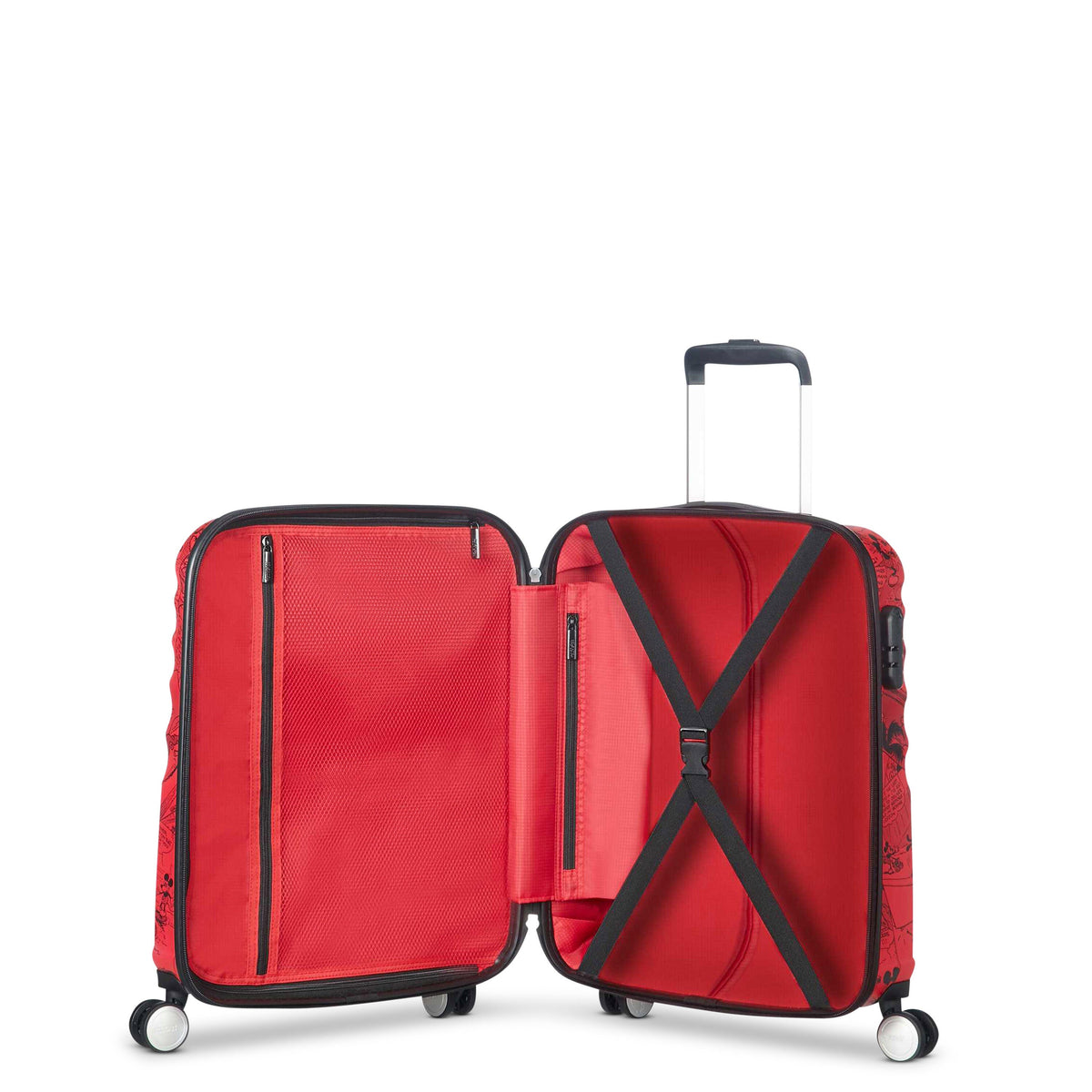 American Tourister Disney Wavebreaker Spinner Carry-On™ in the color Mickey Comics Red.