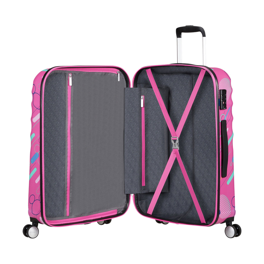 American Tourister Disney Wavebreaker Spinner Medium in the color Minnie Future Pop.